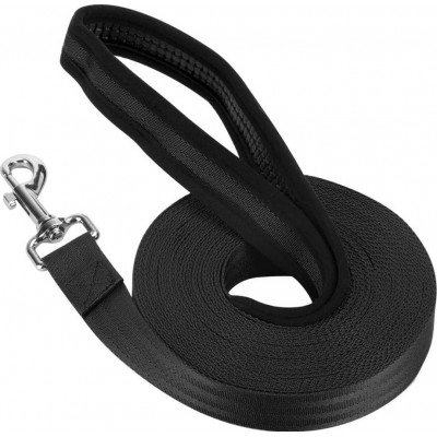 23,99 € Spedizione Gratuita | Cinture Guinzaglio da addestramento per cani in piombo e nylon. 10 metri di lunghezza Nero