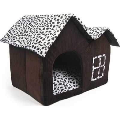 High-End double pet house. Dog room Brown