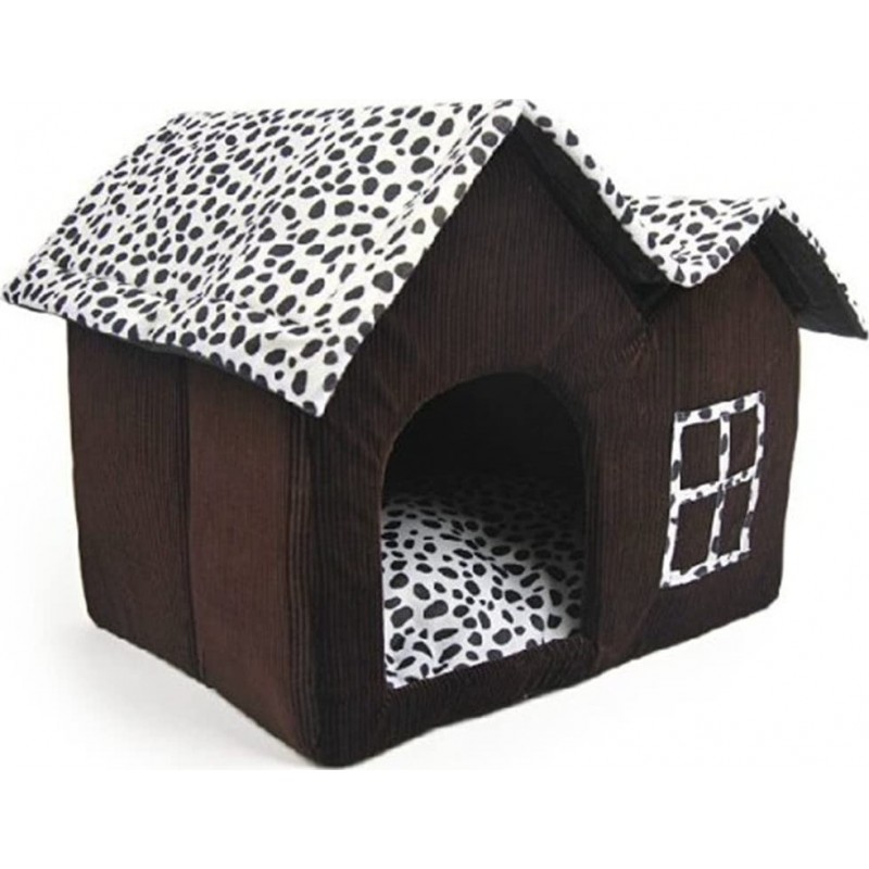 29,99 € Бесплатная доставка | Киоски и ручки Элитный двойной домик для домашних животных. Комната для собак коричневый