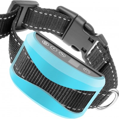 Collar antiladridos para perros. Inofensivo y seguro. Recargable. Impermeable Azul