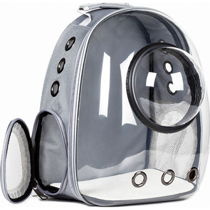 44,99 € Free Shipping | Pet Carriers & Crates Bubble carrying travel bag for pets. Breathable. Transparent. Cats and dogs backpack Gray