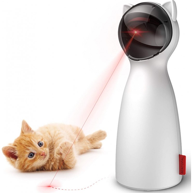 37,99 € Envio grátis | Brinquedos para animais de estimação Brinquedo eletrônico interativo para gatos. Carregamento USB. Rotação de 360 ​​graus