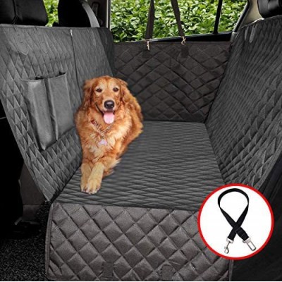 Funda de asiento de coche impermeable con solapas laterales. Protector con funda de asiento para coches Negro