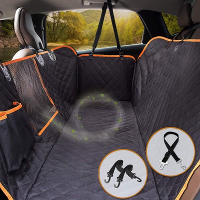 Funda de asiento con rejilla para mascotas. Impermeable. Fundas para protección de asientos de coche para perros y gatos