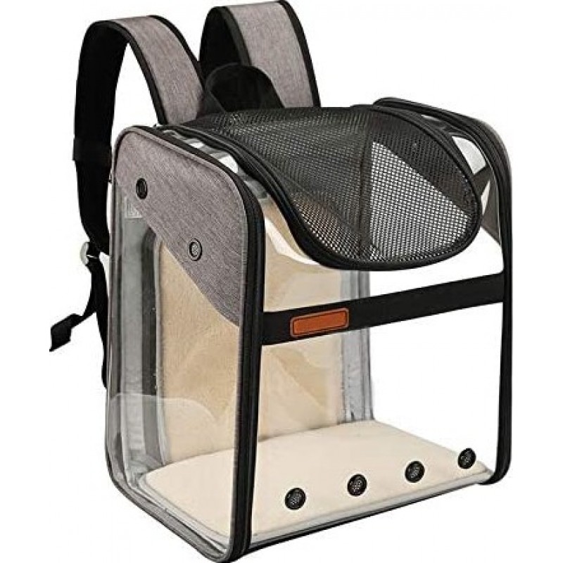 59,99 € Spedizione Gratuita | Trasportini e carrelli Borsa porta animali con doppia tracolla. Traspirante Zaino per cani e gatti