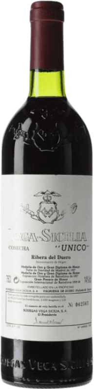 Free Shipping | Red Wine Vega Sicilia Único Grand Reserve — Long Barrel-Aged 1987 D.O. Ribera del Duero Castilla y León Spain Merlot, Cabernet Sauvignon, Tinta 75 cl