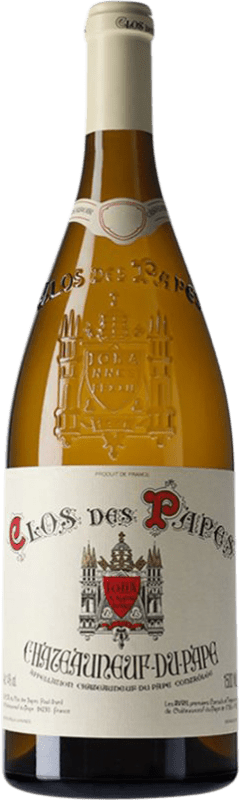 Envio grátis | Vinho Branco Clos des Papes A.O.C. Châteauneuf-du-Pape Rhône França Garnacha — Grenache, Roussanne, Picapoll, Bourboulenc, Clairette Garrafa Magnum 1,5 L