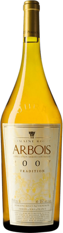Envoi gratuit | Vin Blanc Domaine Rolet Traditionnelle A.O.C. Arbois Jura France Chardonnay, Savagnin Bouteille Magnum 1,5 L