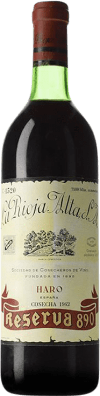 432,95 € Spedizione Gratuita | Vino Rosso Rioja Alta 890 Selezione, Speciale Gran Riserva 1962 D.O.Ca. Rioja