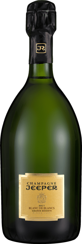 Kostenloser Versand | Weißer Sekt Jeeper Blanc de Blancs Große Reserve — Lange Reifung A.O.C. Champagne Champagner Frankreich Chardonnay 75 cl