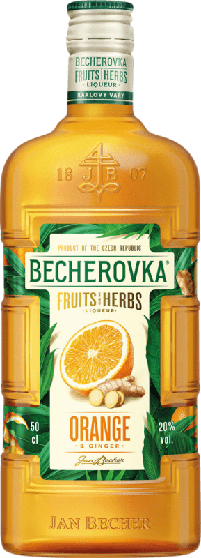 22,95 € | Kräuterlikör Becherovka Tschechische Republik Medium-Flasche 50 cl Ginger — Ingwer, Orange