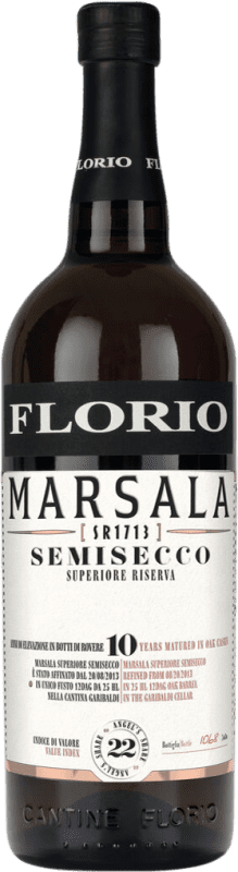 Free Shipping | Fortified Wine Florio Semiseco — Semi Dry Classico Superiore Reserve — Aged D.O.C. Marsala Sicily Italy 10 Years 75 cl