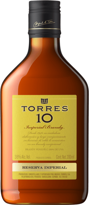 4,95 € | Brandy Torres D.O. Penedès Catalogna Spagna 10 Anni Piccola Fiaschetta 20 cl