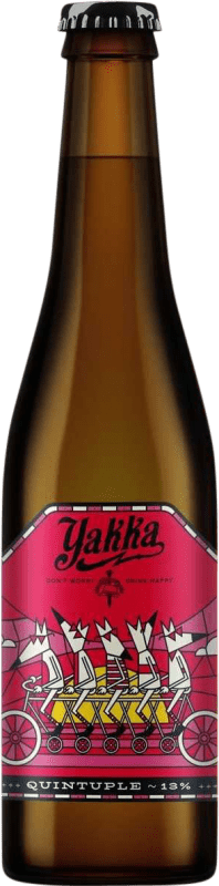 Kostenloser Versand | Bier Yakka Quintupel Region von Murcia Spanien Drittelliterflasche 33 cl
