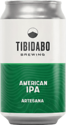 Envio grátis | Cerveja Tibidabo American IPA — India Pale Ale Espanha Lata 33 cl