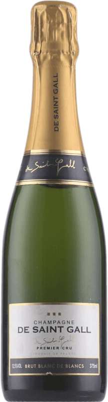 59,95 € Envio grátis | Espumante Branco Saint Gall Brut — Bruto Blanc de Blancs A.O.C. Champagne Meia Garrafa 37 cl