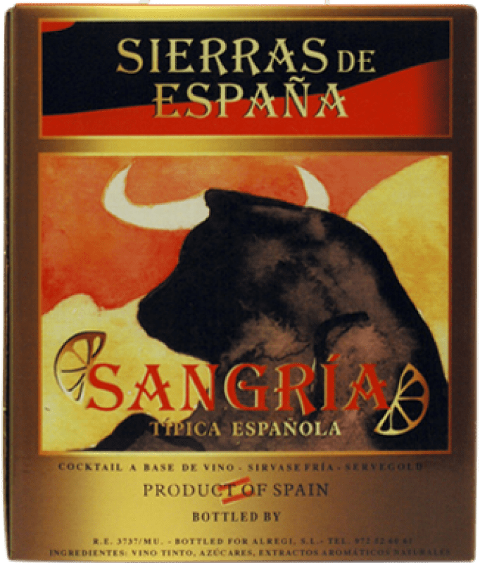 12,95 € | Sangria Limonata di Vino Sierras de España Spagna Bag in Box 3 L