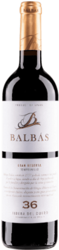 102,95 € Spedizione Gratuita | Vino Rosso Balbás 36 Meses Gran Riserva D.O. Ribera del Duero