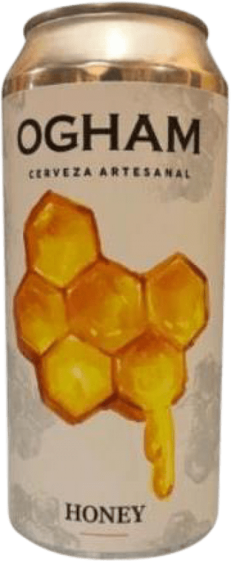 3,95 € | Cerveja Ogham Artesanal Argentina Lata Medium 50 cl Honey — Mel