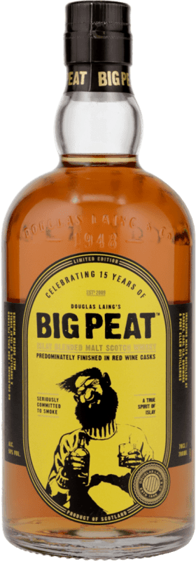 67,95 € Envío gratis | Whisky Blended Douglas Laing's Big Peat 15th Special Anniversary Edition — Edición Especial Aniversario
