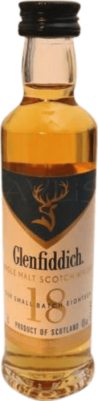 55,95 € Envio grátis | Whisky Single Malt Glenfiddich 18 Anos Garrafinha 20 cl