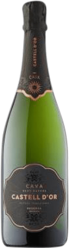 17,95 € Kostenloser Versand | Weißer Sekt Castell d'Or Brut Nature Reserve — Gereift D.O. Cava Organic — Bio