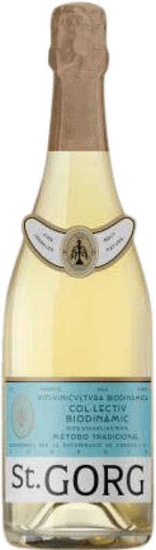 送料無料 | 白のスパークリングワイン B.R.O.T. St. Gorg Brut Nature — ブリュット・ナチュール D.O. Cava カタロニア スペイン Macabeo — マカベオ, Xarel·lo — チャレッロ, Parellada — パレリャーダ Eco — エコ ビオ オーガニック 75 cl