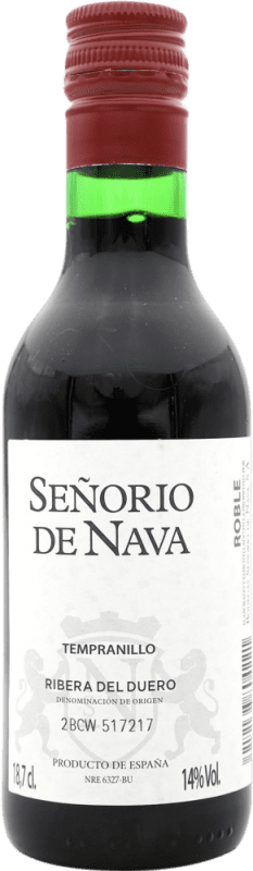 3,95 € | Red Wine Señorío de Nava Oak Spain Small Bottle 18 cl