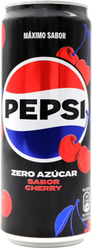 2,95 € Envío gratis | Refrescos Pepsi Zero Sin Azúcar Lata 33 cl Cherry — Cereza