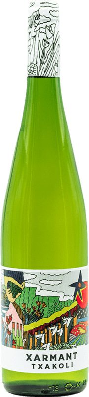 Envío gratis | Vino Blanco Artomaña Xarmant Seco D.O. Arabako Txakolina País Vasco España Hondarribi Zuri, Hondarribi Zerratia 75 cl