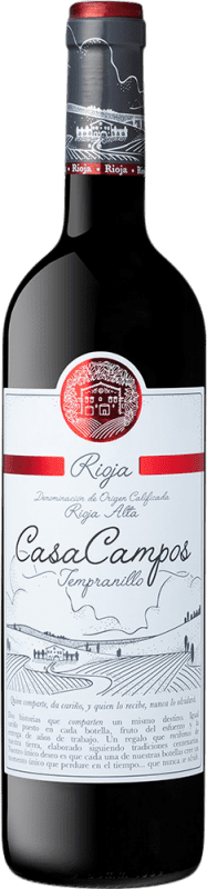 Envio grátis | Vinho Tinto Cialu Casacampos Seco Jovem D.O.Ca. Rioja La Rioja Espanha Tempranillo 75 cl