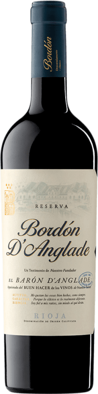 51,95 € Бесплатная доставка | Красное вино Bodegas Franco Españolas Bordón d'Anglade Seco — Сухое Premium — Премиум Резерва D.O.Ca. Rioja