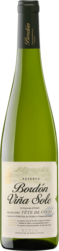 39,95 € Kostenloser Versand | Weißwein Bodegas Franco Españolas Bordón Viña Sole Tête Seco — Trocken Cuvée Große Reserve — Lange Reifung D.O.Ca. Rioja Vegan