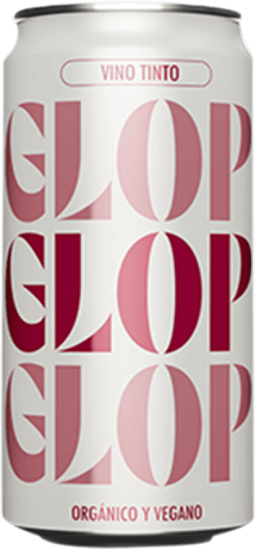 79,95 € Бесплатная доставка | Коробка из 12 единиц Красное вино Glop Seco — Сухое D.O. Catalunya Bio — Эко Био Органический Жестяная банка 25 cl Vegan — Веганский