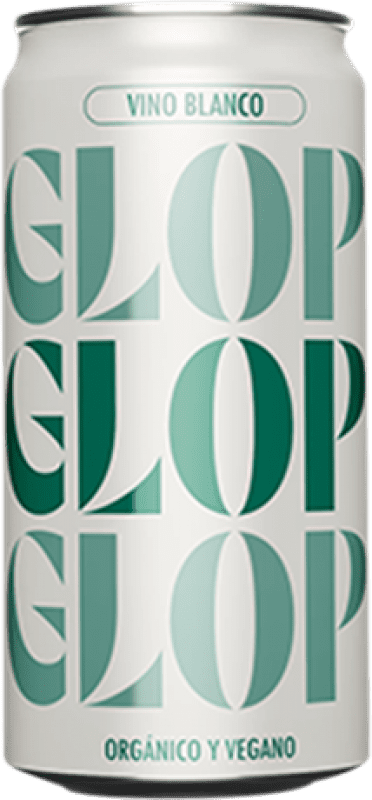 79,95 € Free Shipping | 12 units box White Wine Glop Seco — Dry D.O. Catalunya Bio — Organic Can 25 cl Vegan