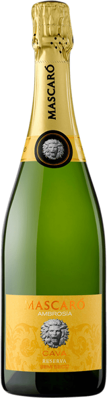 18,95 € Envoi gratuit | Vin Mousseux Blanc Mascaró Ambrosía Semiseco — Demi-Sec Réserve D.O. Cava
