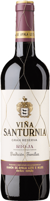 免费送货 | 红葡萄酒 Ramón de Ayala Lete Viña Santurnia Seco — 干型 特级珍藏 D.O.Ca. Rioja 拉里奥哈 西班牙 Tempranillo — 丹魄, Graciano — 格拉西亚诺, Mazuelo — 马苏埃洛 75 cl