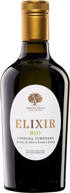 免费送货 | 橄榄油 Cuadrat Valley Elixir Cosecha Temprana — 早收, EVOO 特级初榨 D.O.P. Les Garrigues 加泰罗尼亚 西班牙 Arbequina — 阿贝基纳 Bio — 生态 有机 天然 中瓶装 50 cl
