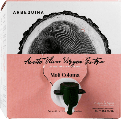Aceite de Oliva Finca Molí Coloma La Boella Arbequina Siurana Tradicional, AOVE Virgen Extra Bag in Box 3 L