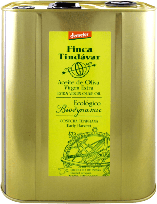 送料無料 | オリーブオイル Finca Tindávar EVOO エキストラバージン カスティーリャ・ラ・マンチャ スペイン Picual — ピクアル Bio — Eco エコ ビオ オーガニック スペシャル缶 3 L
