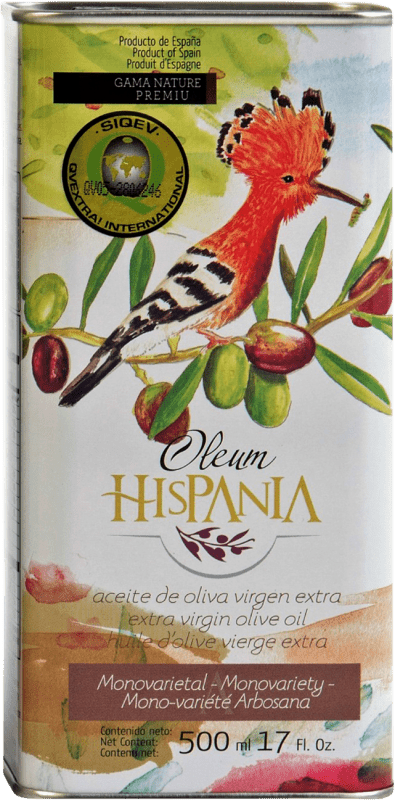 16,95 € | Оливковое масло Oleum Hispania Традиционный, Premium — Премиум, Nature, ЭВО Экстра Вирджин Córdoba Испания Arbosana — Арбосана Жестяная банка 50 cl