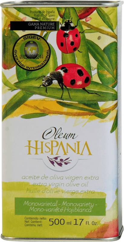 Kostenloser Versand | Olivenöl Oleum Hispania Traditionell, Premium, Nature, E-NOL Extra Nativ Córdoba Spanien Hojiblanca Dose 50 cl