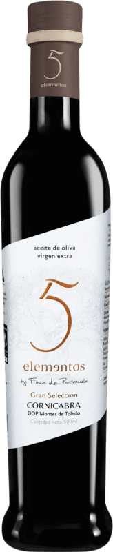 Envoi gratuit | Huile d'Olive Finca La Pontezuela 5 Elementos Traditionnelle, Sélection, HOVE Vierge Extra D.O. Montes de Toledo Toledo Espagne Cornicabra Bouteille Medium 50 cl Verre