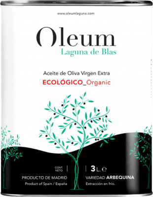 Spedizione Gratuita | Olio d'Oliva Oleum Laguna de Blas EVO Extra Vergine D.O.P. Aceite de Madrid Comunità di Madrid Spagna Arbequina Eco — Biologico Lattina Speciale 3 L
