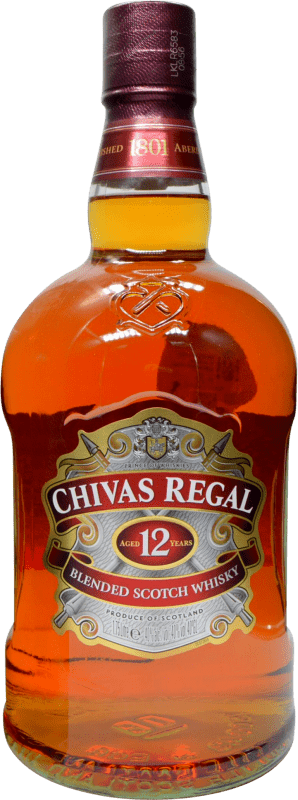 81,95 € Envío gratis | Whisky Blended Chivas Regal 12 Años Botella Especial 1,75 L