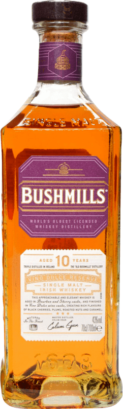 42,95 € | 单一麦芽威士忌 Bushmills Vino Dulce Cask Finish — 橡木桶陈酿收尾 珍藏 爱尔兰 10 岁 70 cl