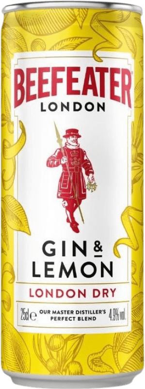 4,95 € Spedizione Gratuita | Mixer Beefeater Lattina 25 cl Gin, Lemon — Limone