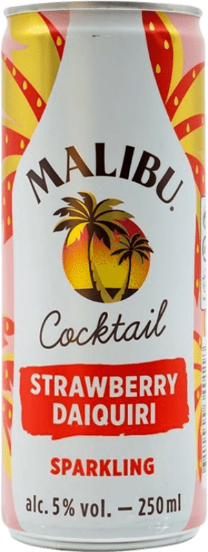 2,95 € | Liköre Malibu Sparkling — Sekt Barbados Dose 25 cl Daiquiri, Strawberry — Erdbeere