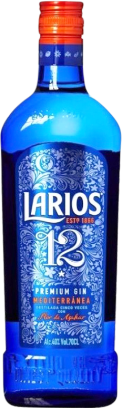 31,95 € Spedizione Gratuita | Genever Gin Larios 12 Botánicos Premium, Mediterranean — Mediterranea Flor de Azahar — Fiore d'Arancio