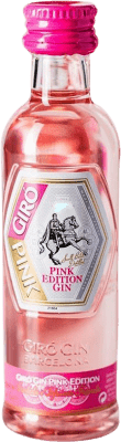 送料無料 | ジン Giró Pink — ピンク スペイン ミニチュアボトル 5 cl